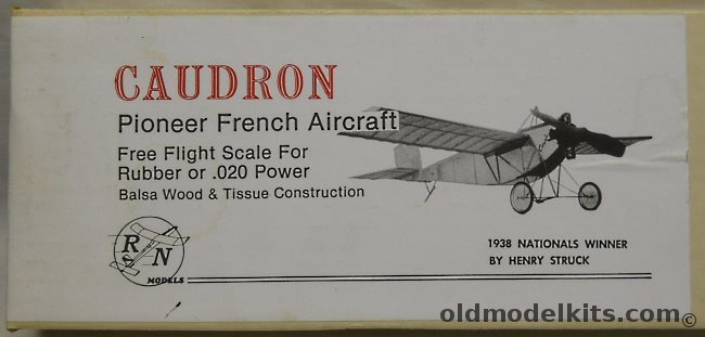 RN Models Caudron Pioneer French Aircraft - 30 Inch Wingspan Flying Airplane, GF107 plastic model kit